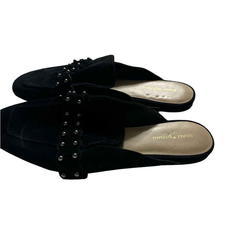 Stuart Weitzman suede studded loafers